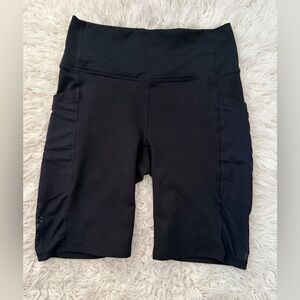 Fabletics Black Power Hold Women's Biker Shorts.